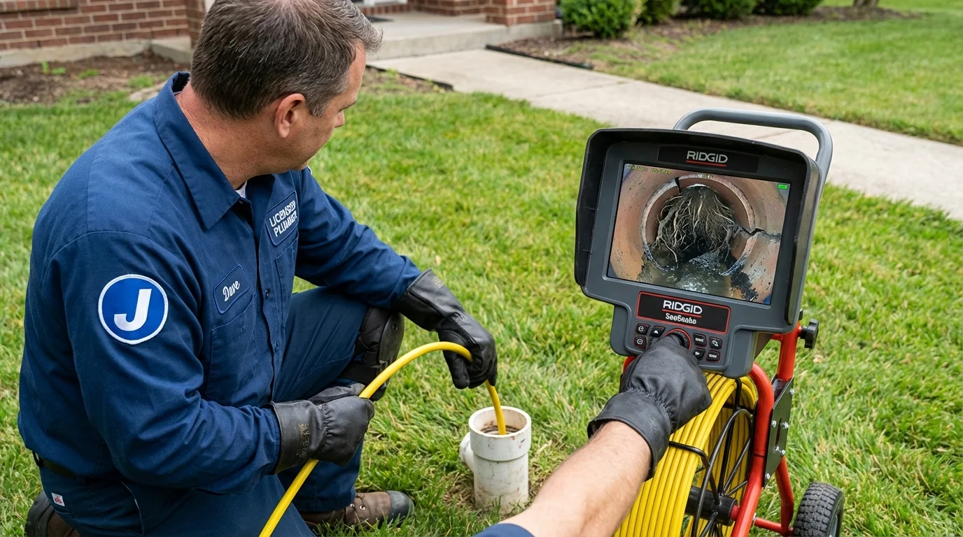 Sewer camera inspection being performed by Johns Plumbing LLC in Carson City